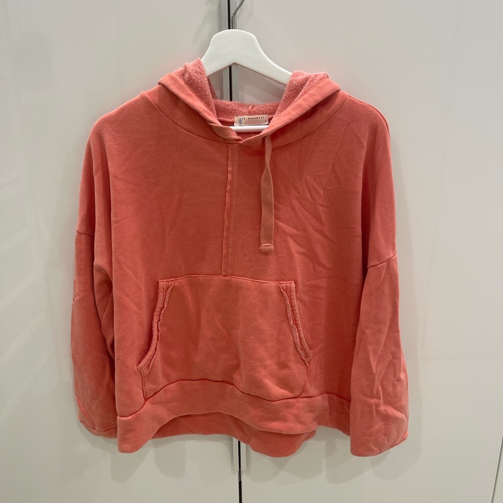 Free people hoodie. Coral color. Soft inside.size medium.